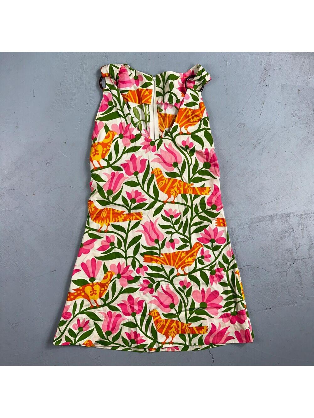 VTG 1970s Short Dress Grandmacore Cottagecore Casual Rockabilly Floral Cute